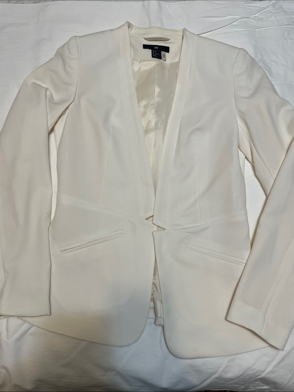 H&M Cream Open Front Women's Blazer